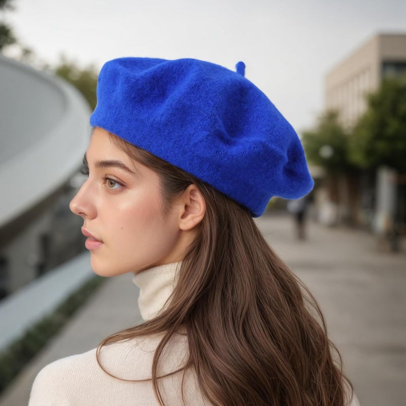 AURORAAEGIS French Beret Hats for Women - Classic Wool Beret Hats Soft Knit Winter Cloche for Daily Outfits - Image 4